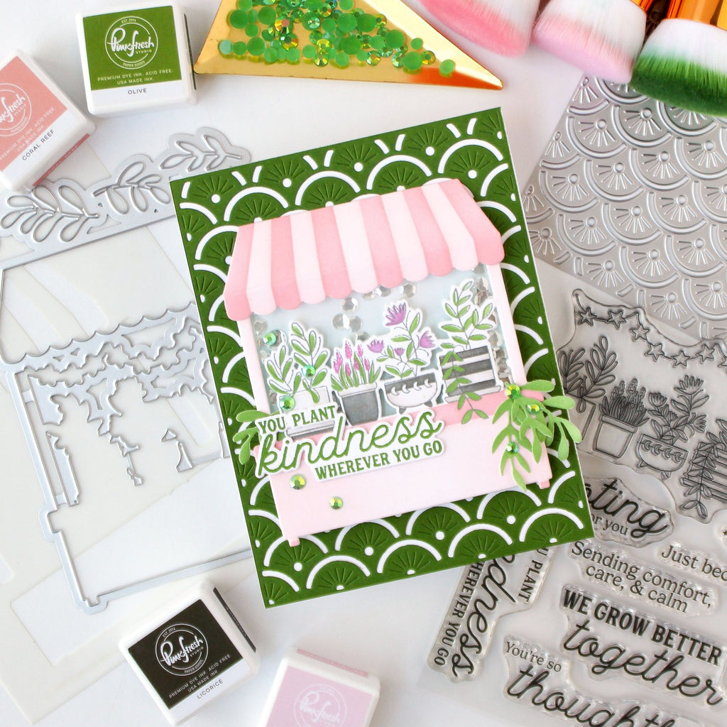 Pinkfresh Studio Flower Market Clear Stamps 295825 You Plant Kindness Card