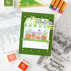 Pinkfresh Studio Flower Market Stamps Dies And Stencils Bundle Rooting For You Card