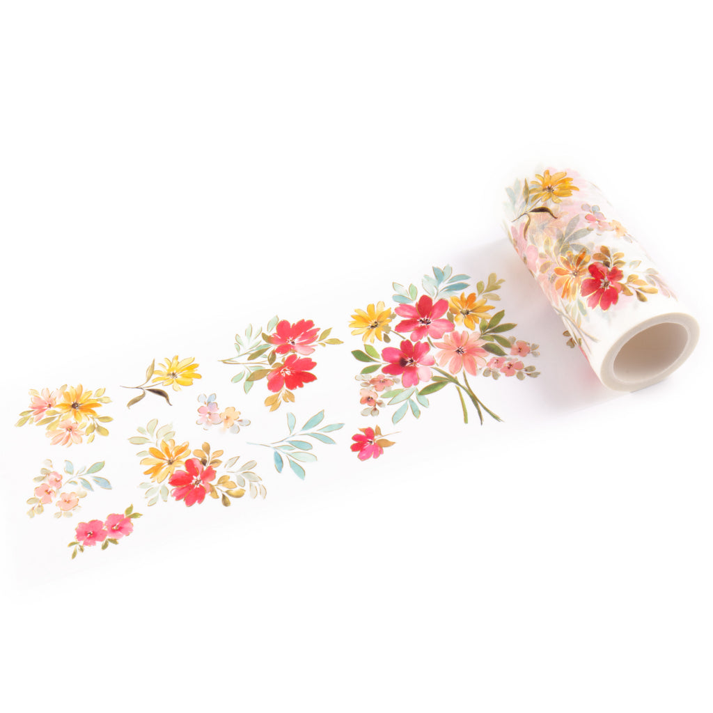 Pinkfresh Studio Flowers For The Soul Stamps Dies Stencils And Washi Tape Bundle 270325 Roll