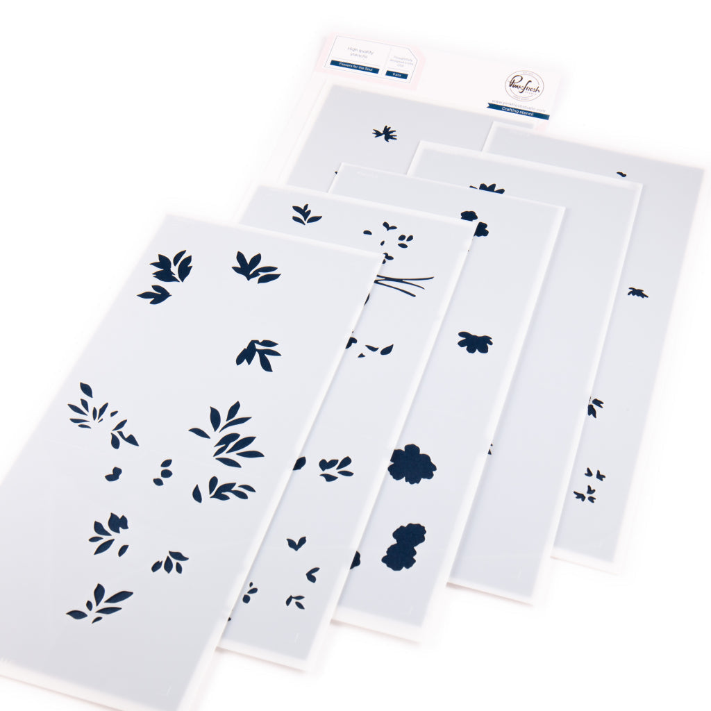 Pinkfresh Studio Flowers For The Soul Stencils 270225