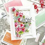 Pinkfresh Studio Flowers For The Soul Stencils 270225 Grateful For You Always Card