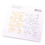 Pinkfresh Studio Foiled Script Sentiments Ephemera Set 261924 Back Of Packaging Image