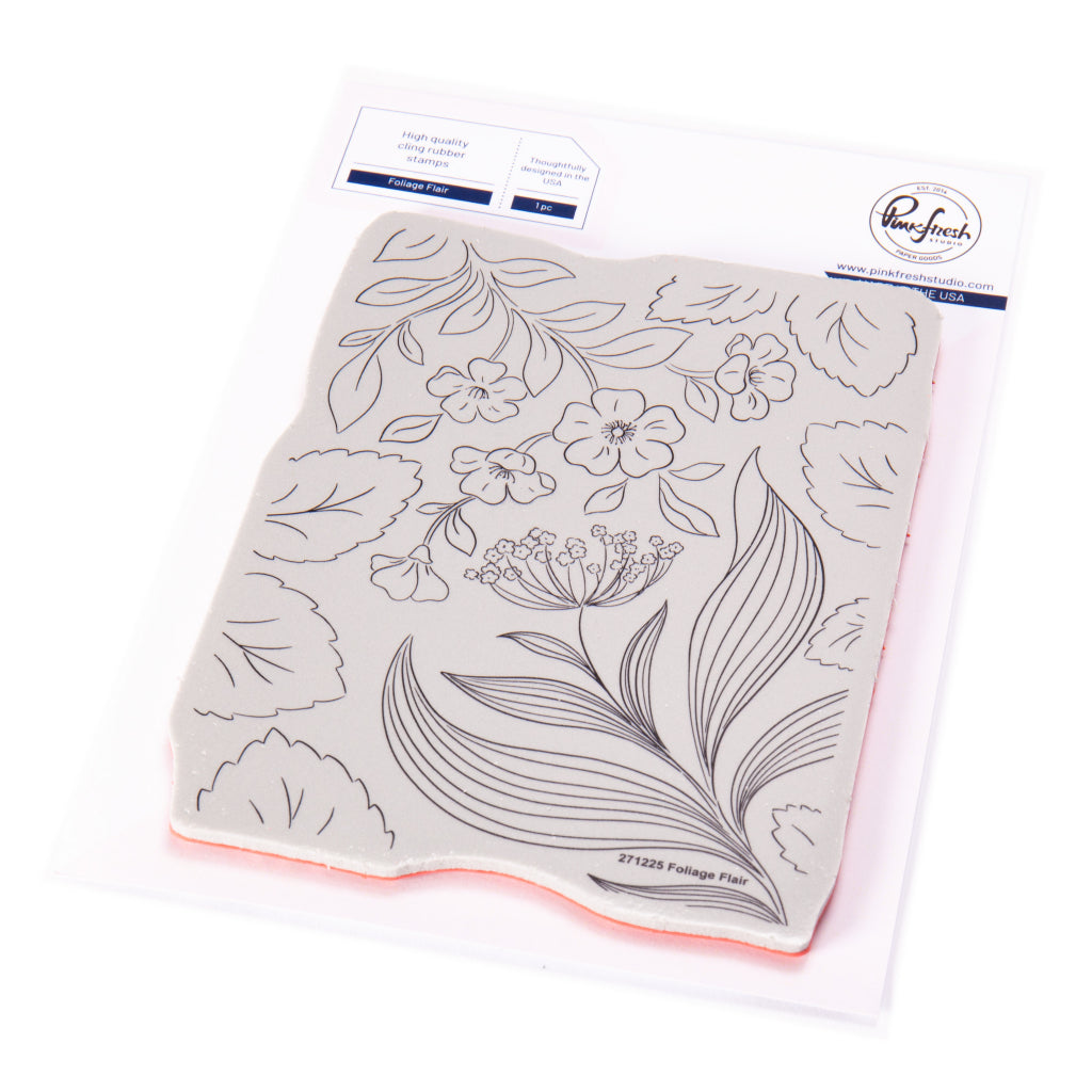 Pinkfresh Studio Foliage Flair Cling Stamp 271225