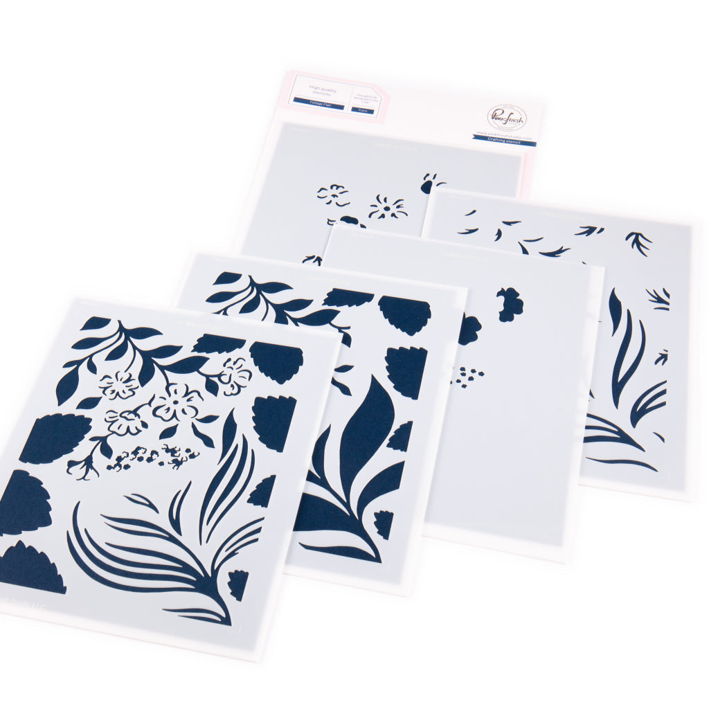 Pinkfresh Studio Foliage Flair Stencils 271425