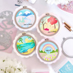 Pinkfresh Studio Four Seasons Die And Stencil Bundle Embroidery Tags