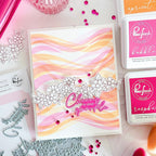 Pinkfresh Studio Fragrance Notes Press Plates 314626 Cheers To Your Sparkle Card