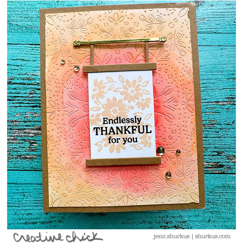 Pinkfresh Studio Framed Art Clear Stamps 246324 Thankful For You Card | color-code:ALT02