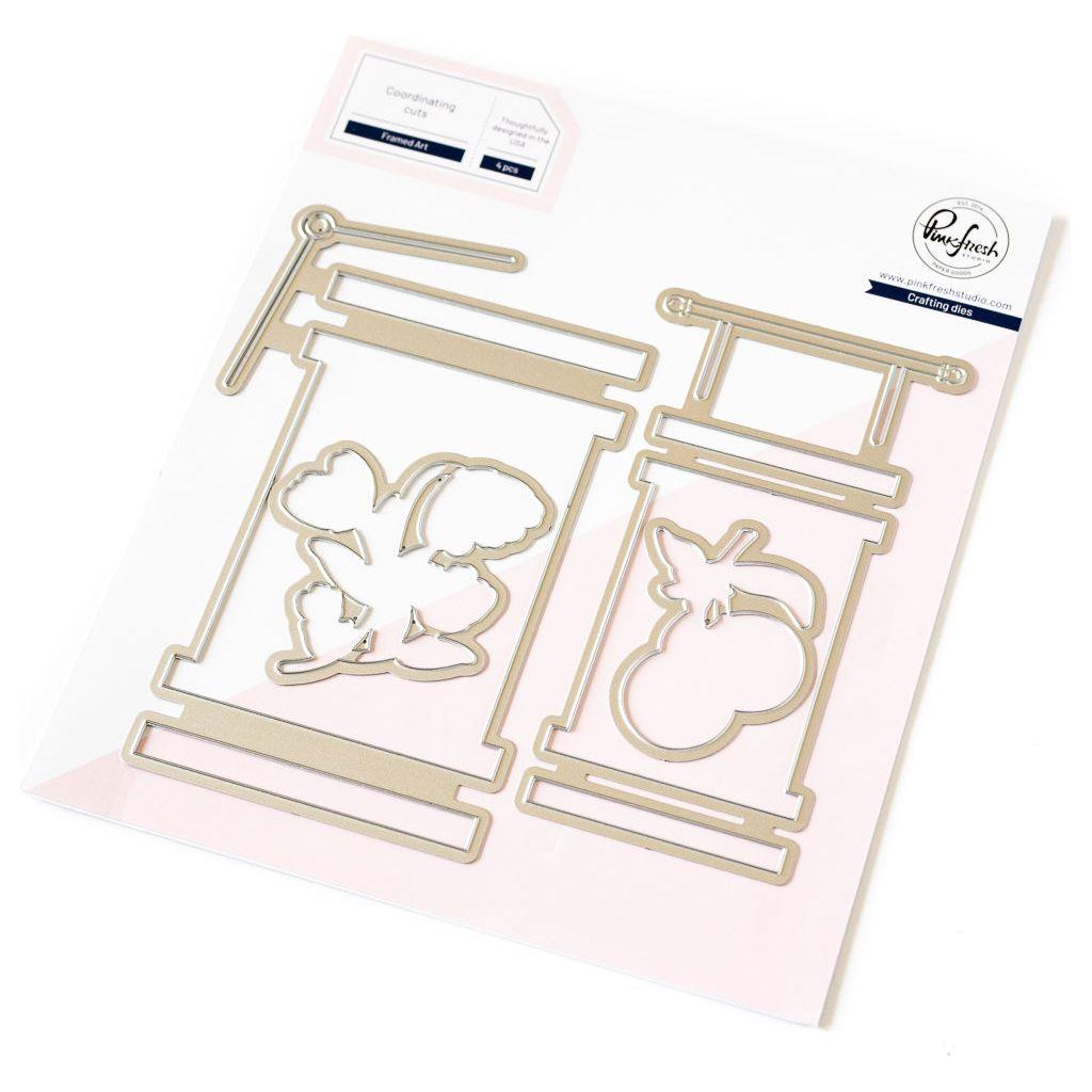 Pinkfresh Studio Framed Art Stamps Dies And Stencils Bundle Diecutting Set