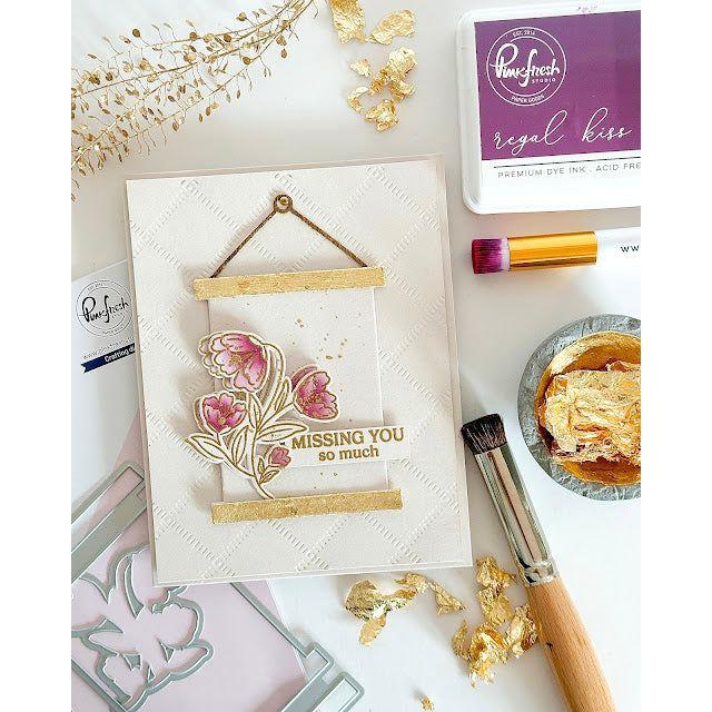 Pinkfresh Studio Framed Art Stencils 246524 Missing You Card | color-code:ALT02