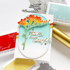 Pinkfresh Studio Freesia Flourish Dies 300125 Sending Gentle Thoughts Card