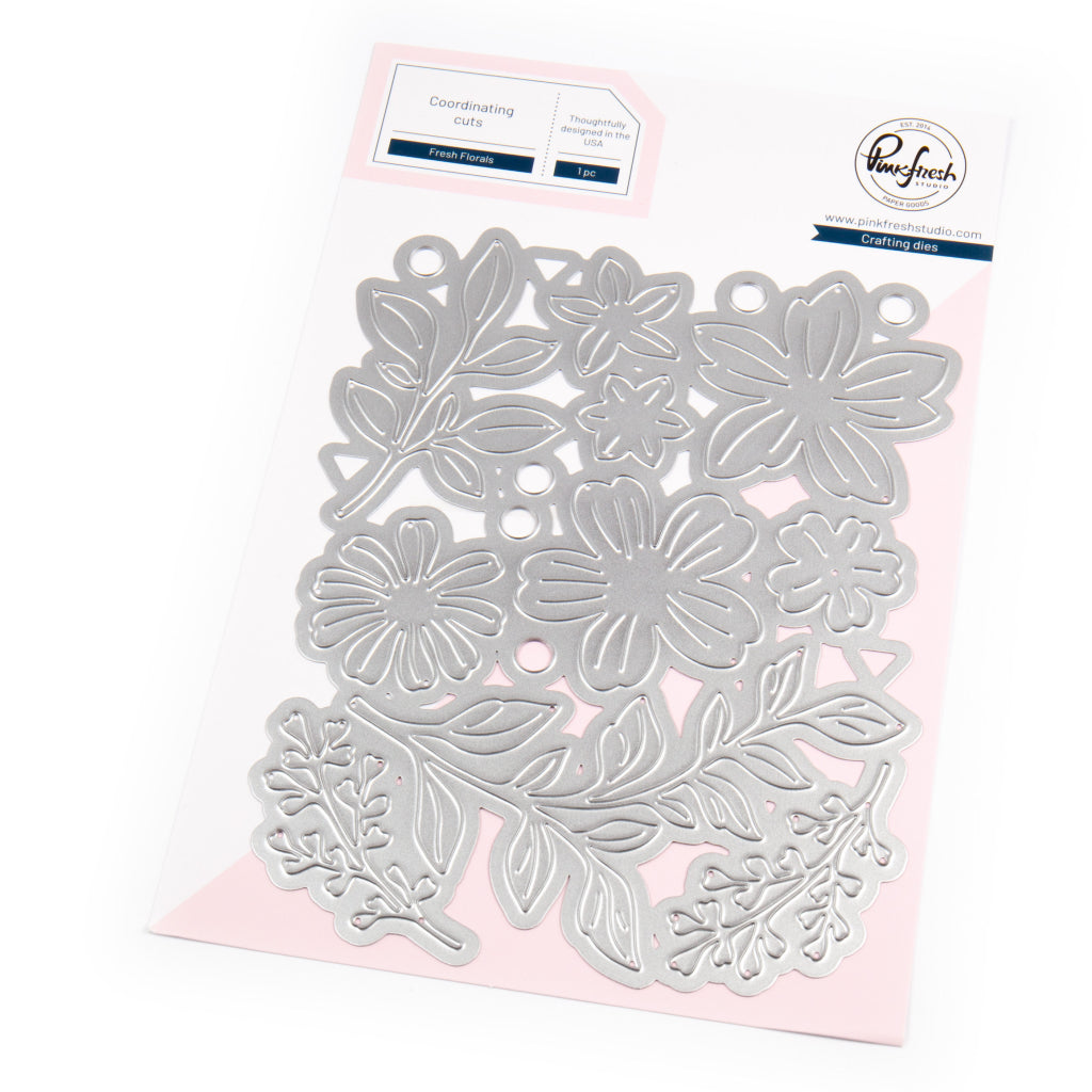 Pinkfresh Studio Fresh Florals Die And Stencils Bundle 268025