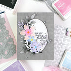 Pinkfresh Studio Fresh Florals Die And Stencils Bundle Filled With Joy Card | color-code:ALT02