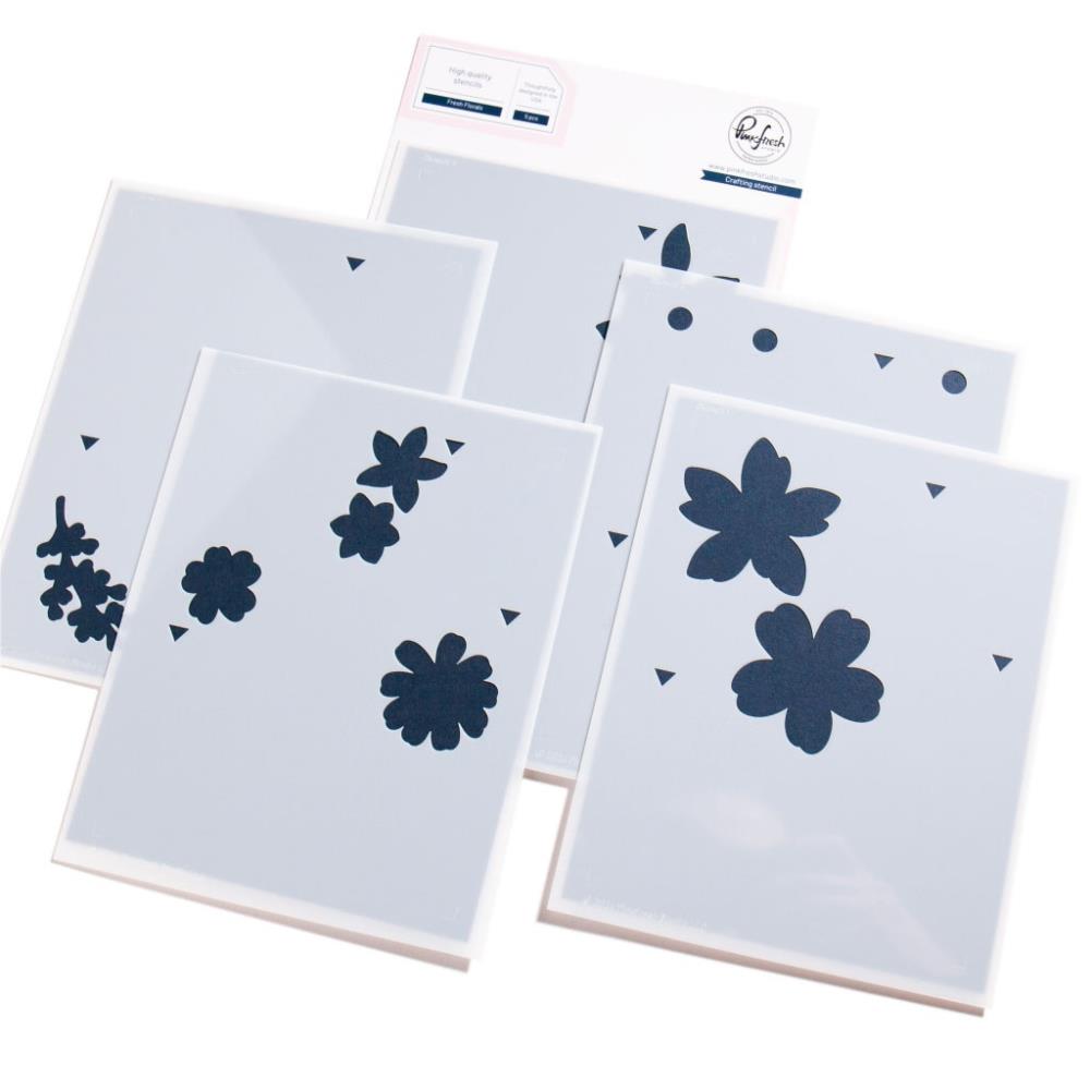 Pinkfresh Studio Fresh Florals Stencils 268125