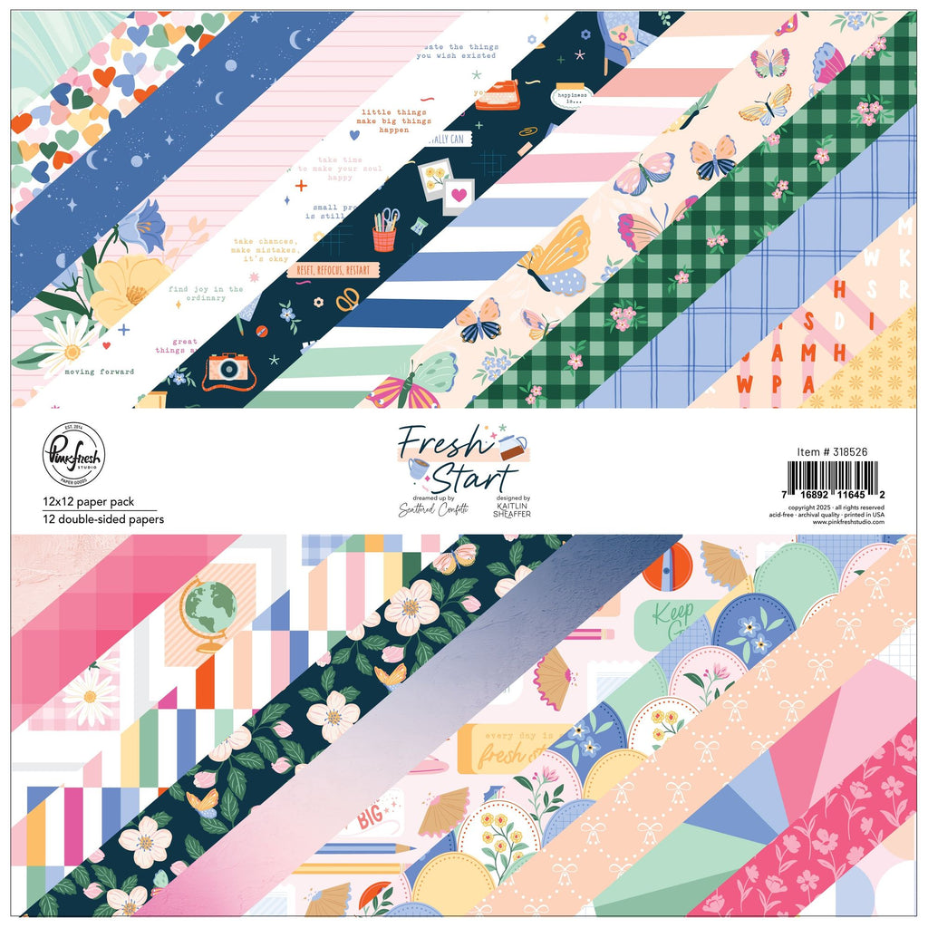 Pinkfresh Studio Fresh Start 12 x 12 Paper Pack 318526