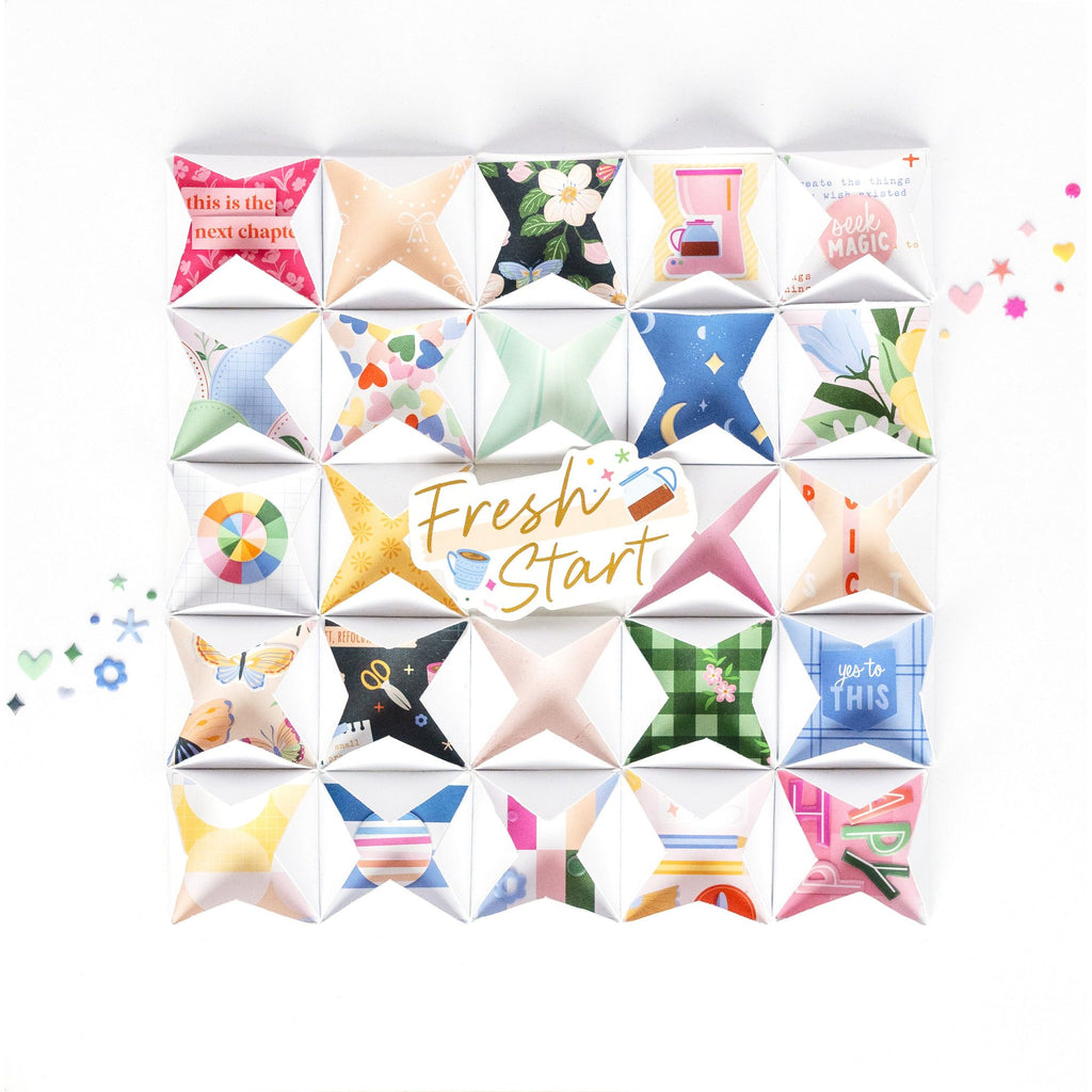 Pinkfresh Studio Fresh Start 12 x 12 Paper Pack 318526 Fresh Start Layout