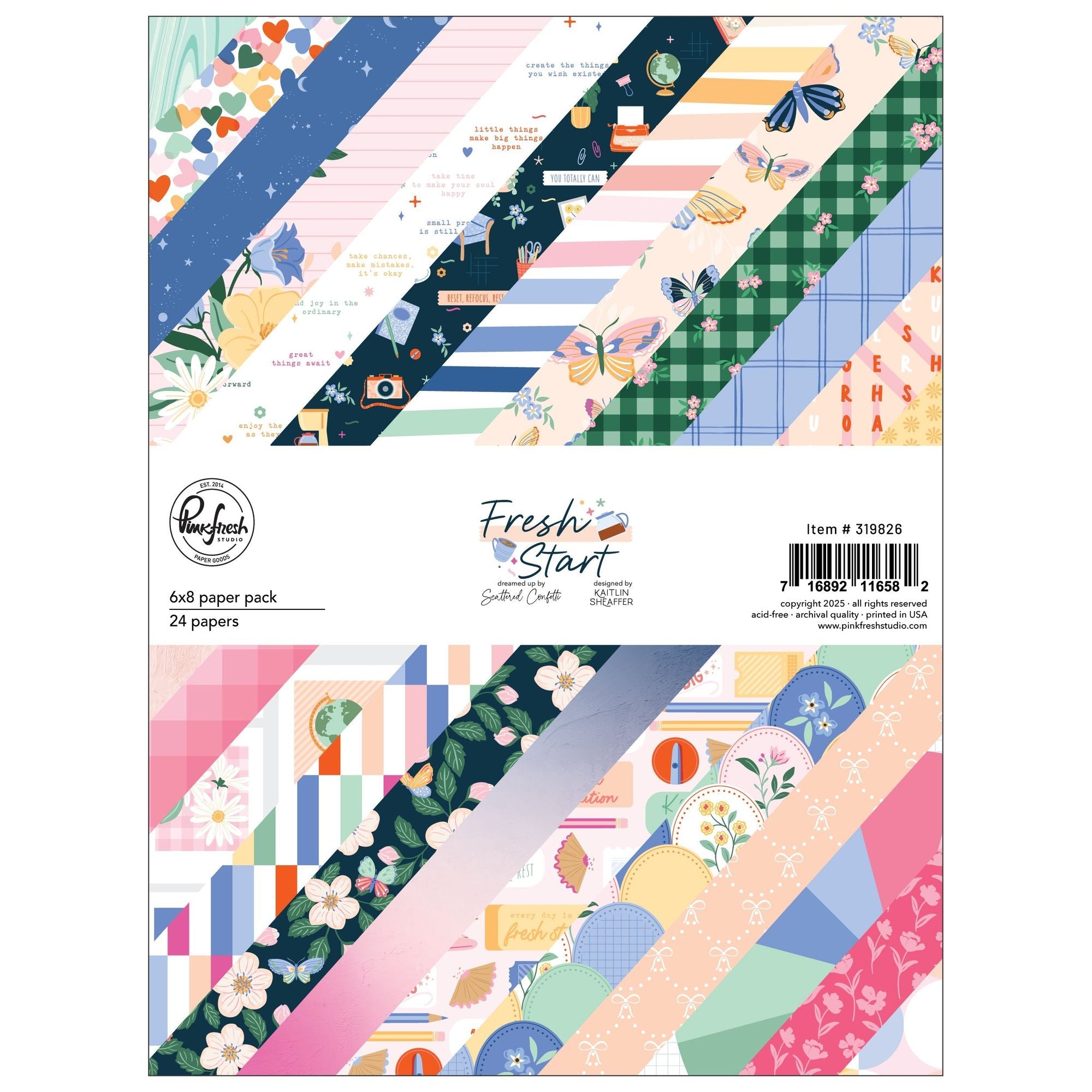 Pinkfresh Studio Fresh Start 6 x 8 Paper Pack 319826