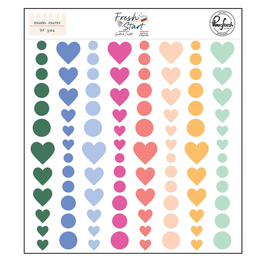 Pinkfresh Studio Fresh Start Enamel Shapes 320726 Product Image