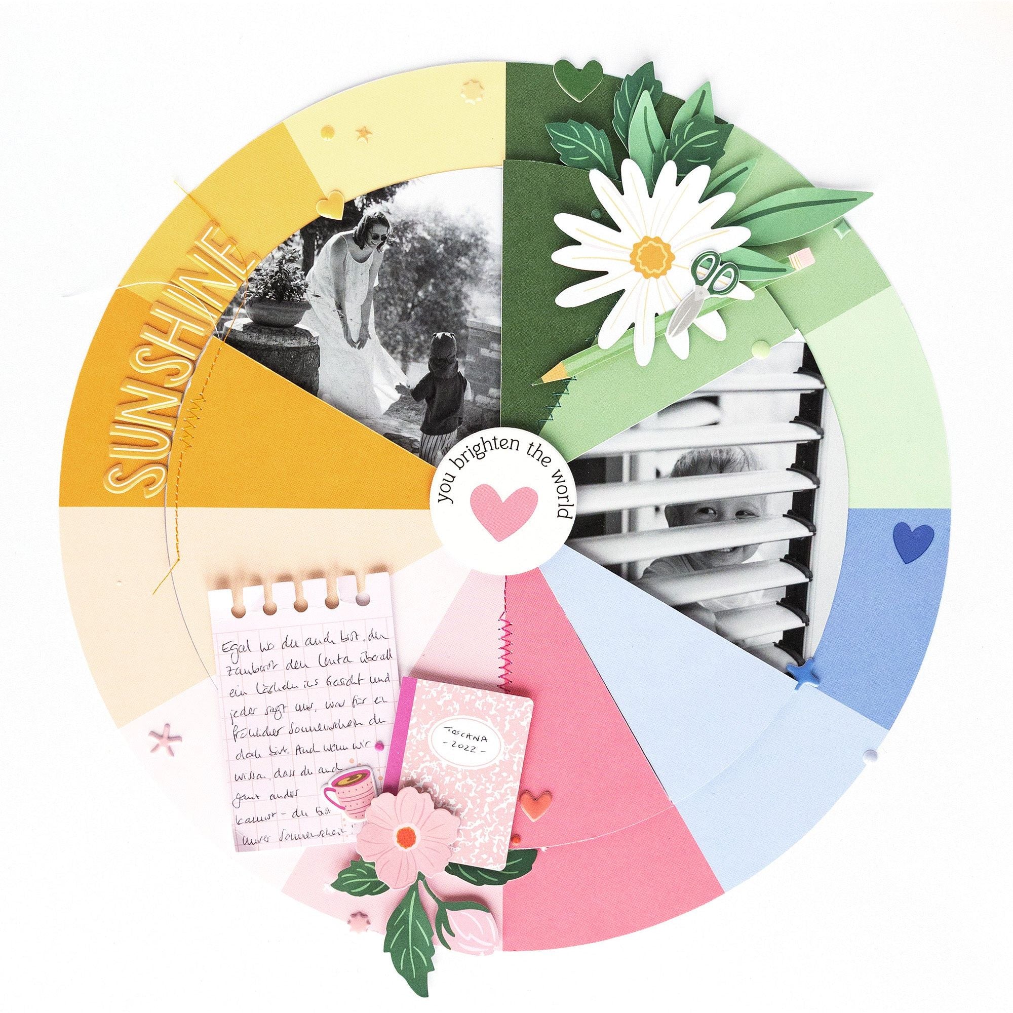 Pinkfresh Studio Fresh Start Ephemera 320026 Summer Sunshine Layout