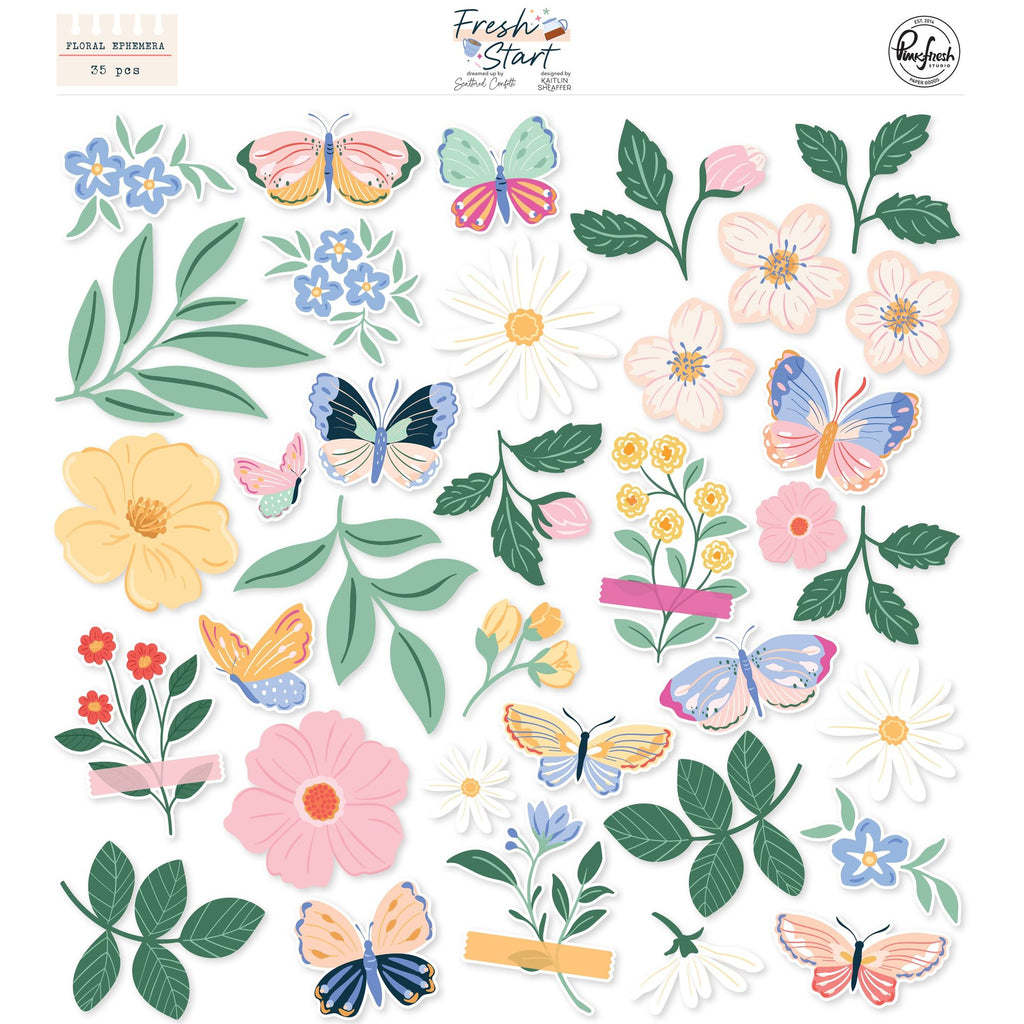 Pinkfresh Studio Fresh Start Floral Ephemera 320326
