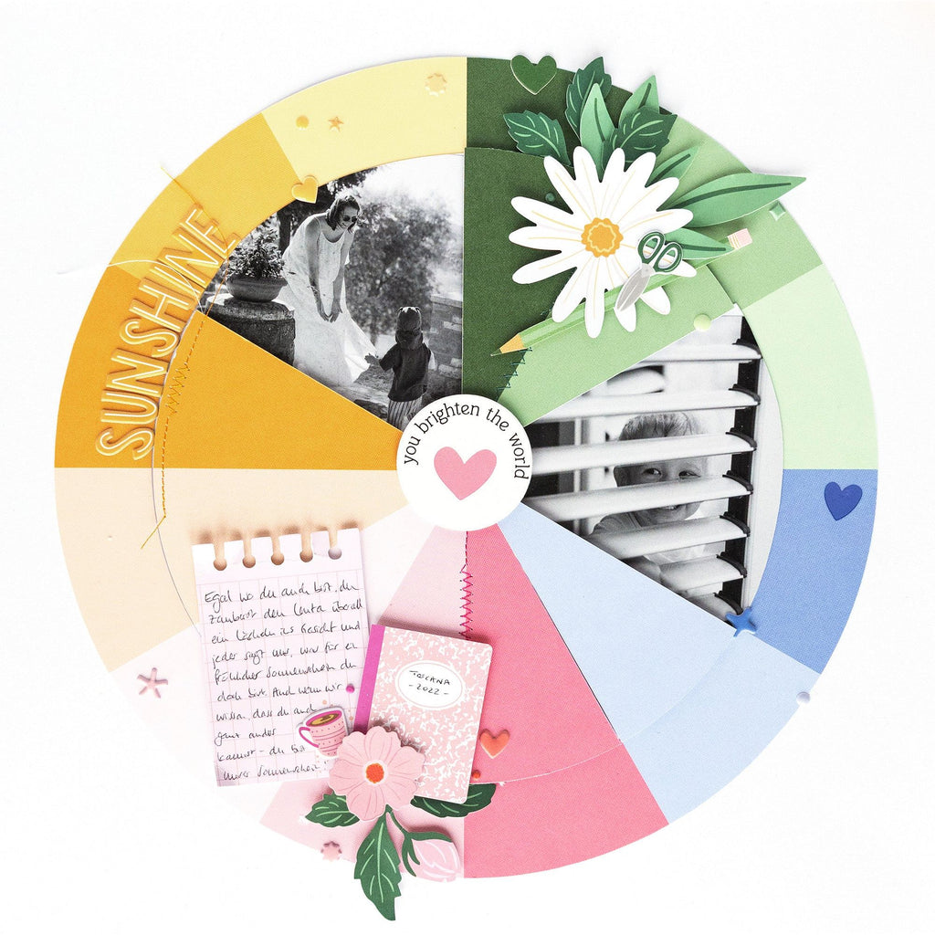 Pinkfresh Studio Fresh Start Rub Ons 320626 Summer Sunshine Layout