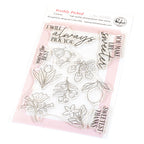 Pinkfresh Studio Freshly Picked Clear Stamps Dies Stencils And Press Plates Bundle 311225 Stamp Set