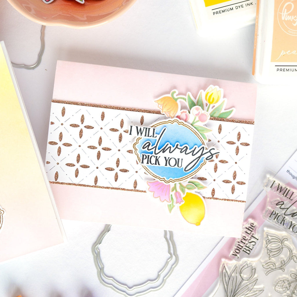 Pinkfresh Studio Freshly Picked Dies 311325 I Will Always Pick You Card
