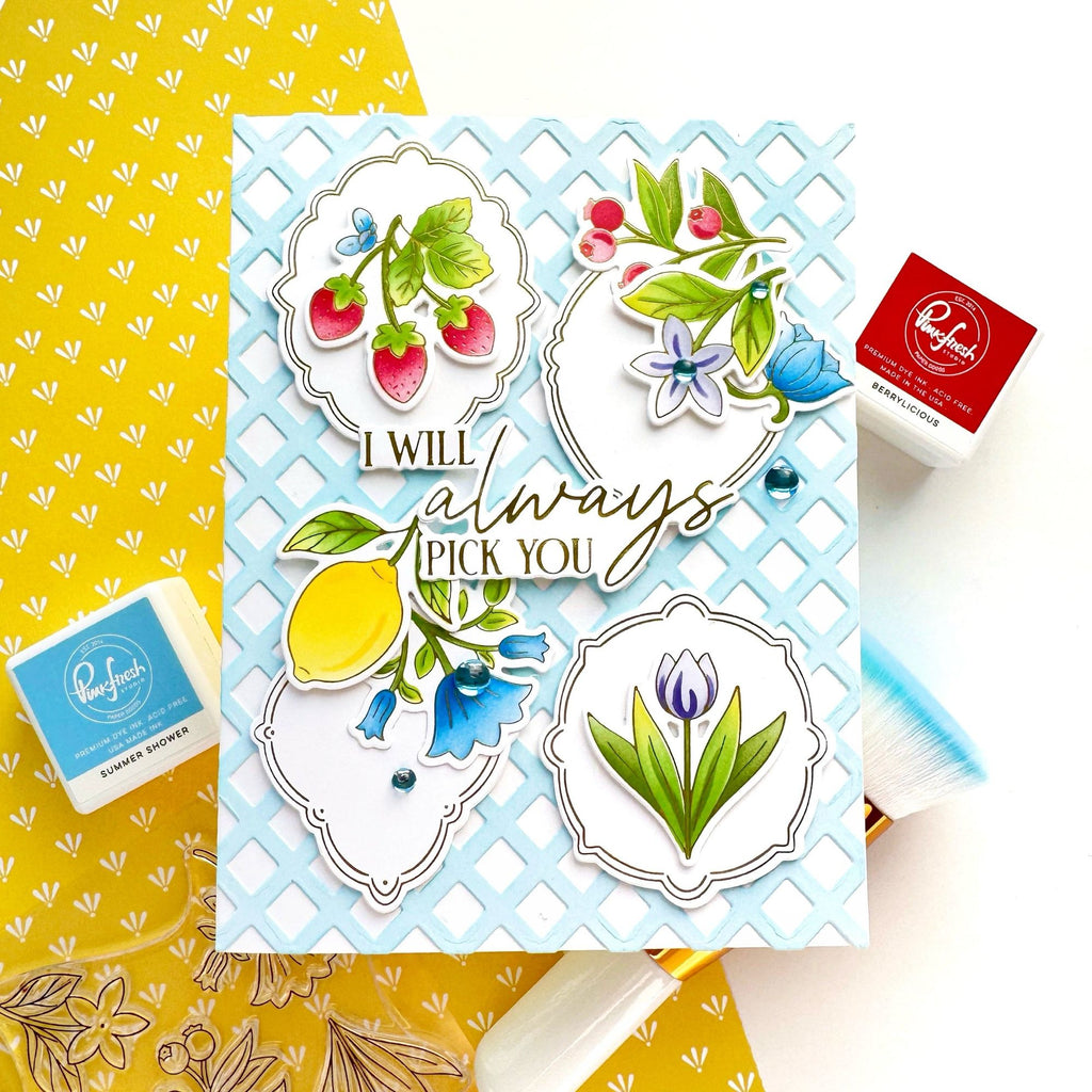 Pinkfresh Studio Freshly Picked Press Plates 311525 I Will Always Pick You Card