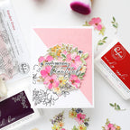 Pinkfresh Studio Garden Grace Clear Stamps 323026 Happy Birthday Beautiful Card