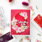Pinkfresh Studio Garden Grace Clear Stamps Dies Stencils And Washi Tape Bundle Celebrating You Today Card