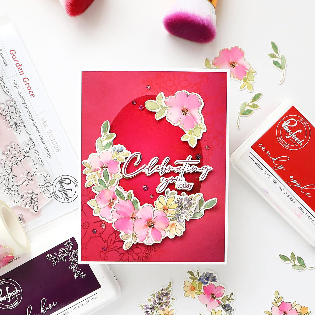Pinkfresh Studio Garden Grace Dies 323126 Celebrating You Today Card