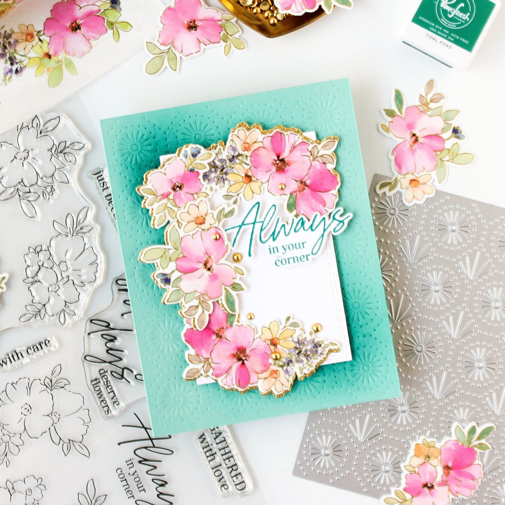 Pinkfresh Studio Garden Grace Washi Tape 323326 Always In Your Corner Card