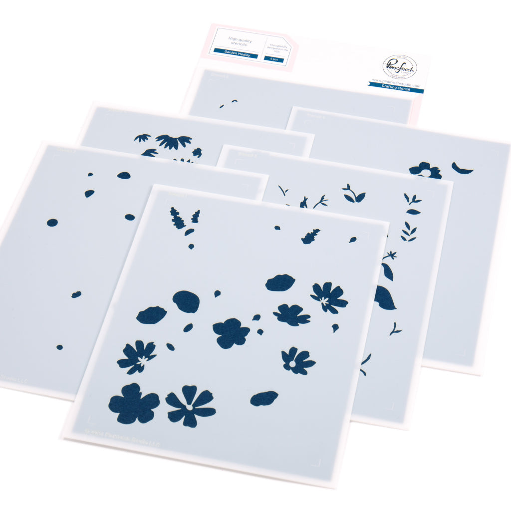 Pinkfresh Studio Garden Medley Stencil Set 273925