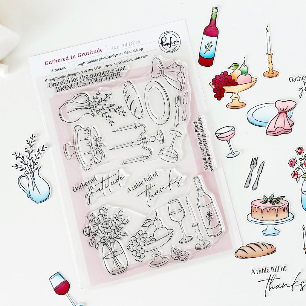 Pinkfresh Studio Gathered In Gratitude Clear Stamps 341826