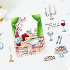 Pinkfresh Studio Gathered In Gratitude Dies 341926 A Table Full Of Thanks Card