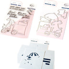 Pinkfresh Studio Gelato On The Go Stamps Dies And Stencil Bundle