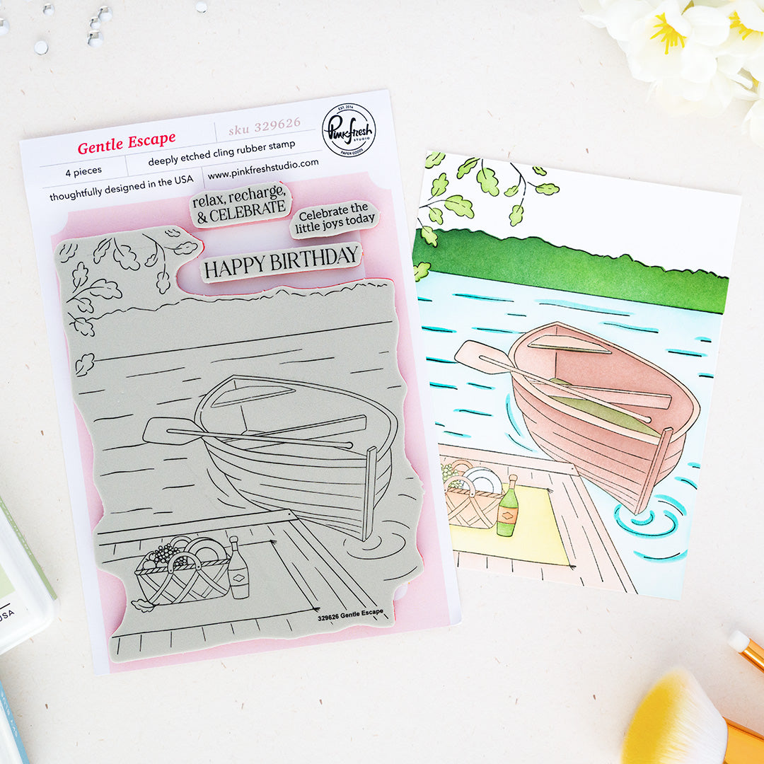 Pinkfresh Studio Gentle Escape Cling Stamps 329626