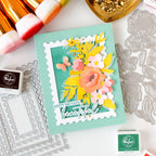 Pinkfresh Studio Golden Poppies Die 321626 Happy Birthday Beautiful Card