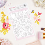 Pinkfresh Studio Golden Poppies Die And Stencils Bundle 321626 Die