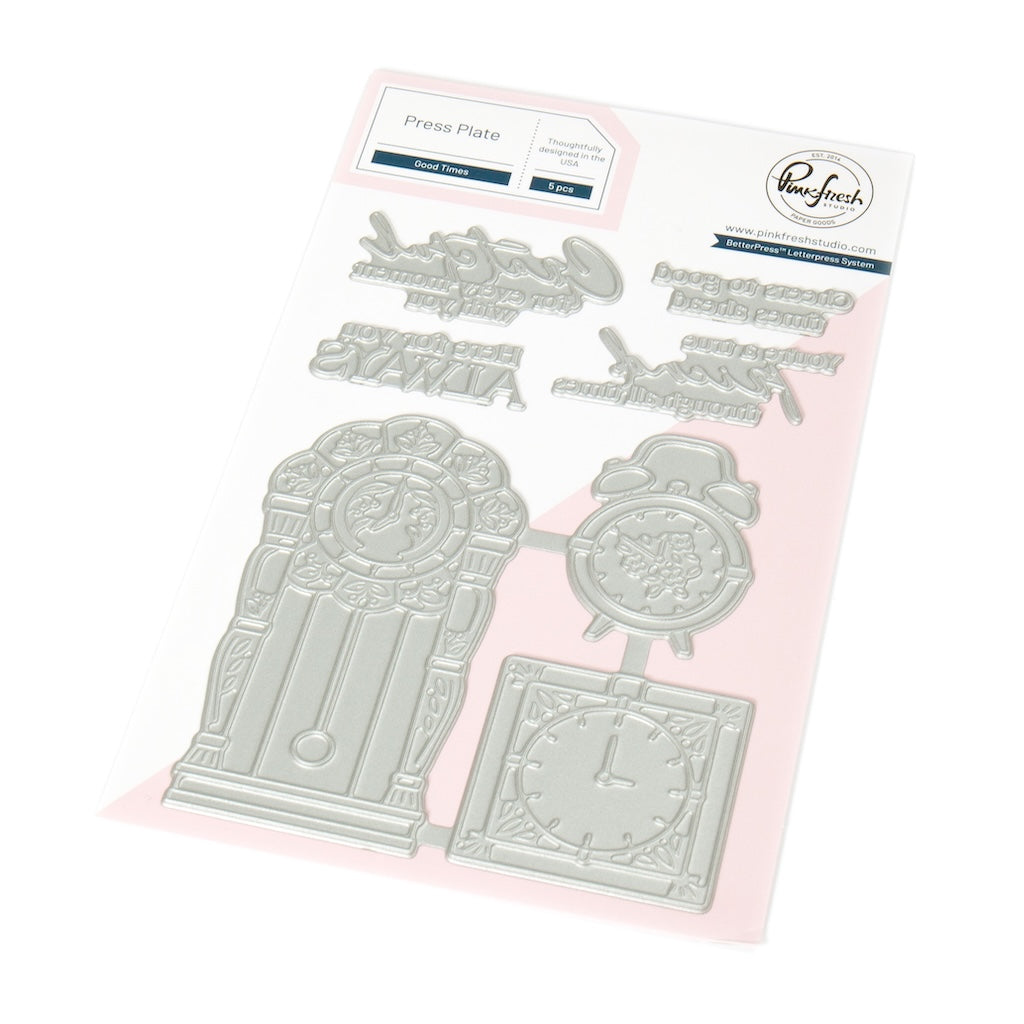 Pinkfresh Studio Good Times Stamps Dies Stencils And Press Plates Bundle 273325 Backwards