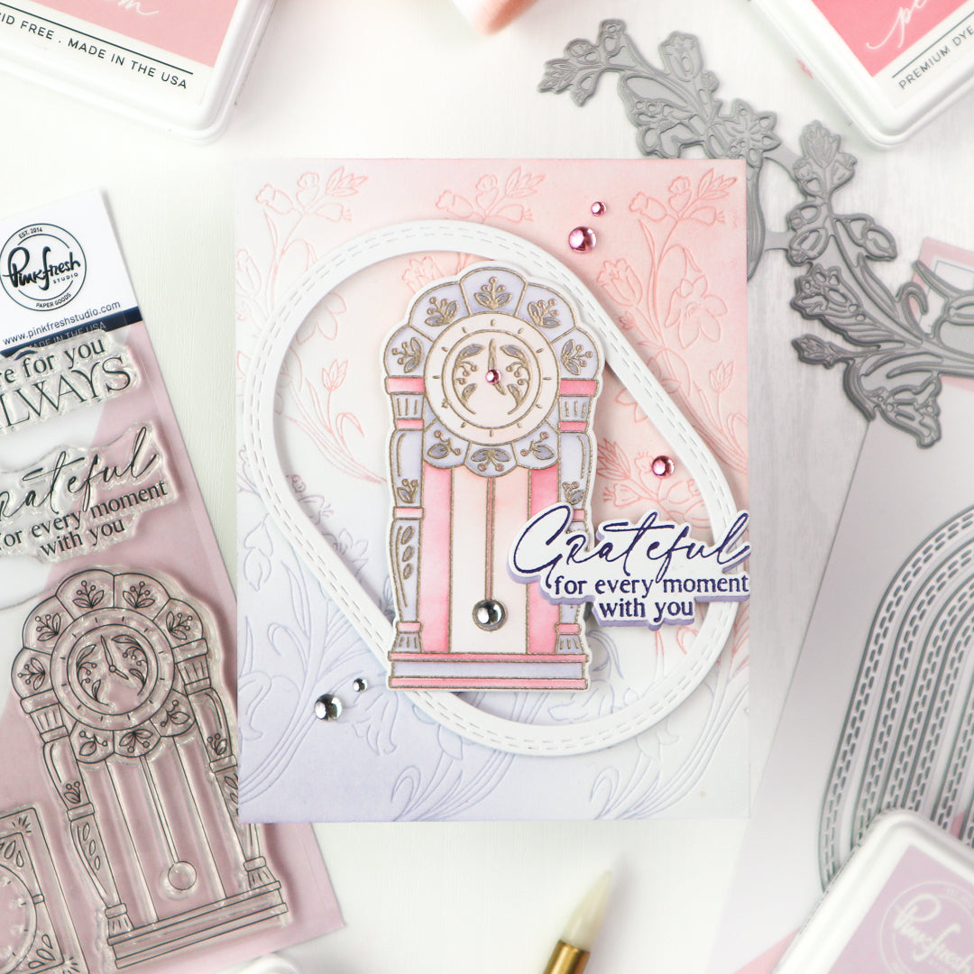 Pinkfresh Studio Good Times Stencils 273225 Grateful For You Card