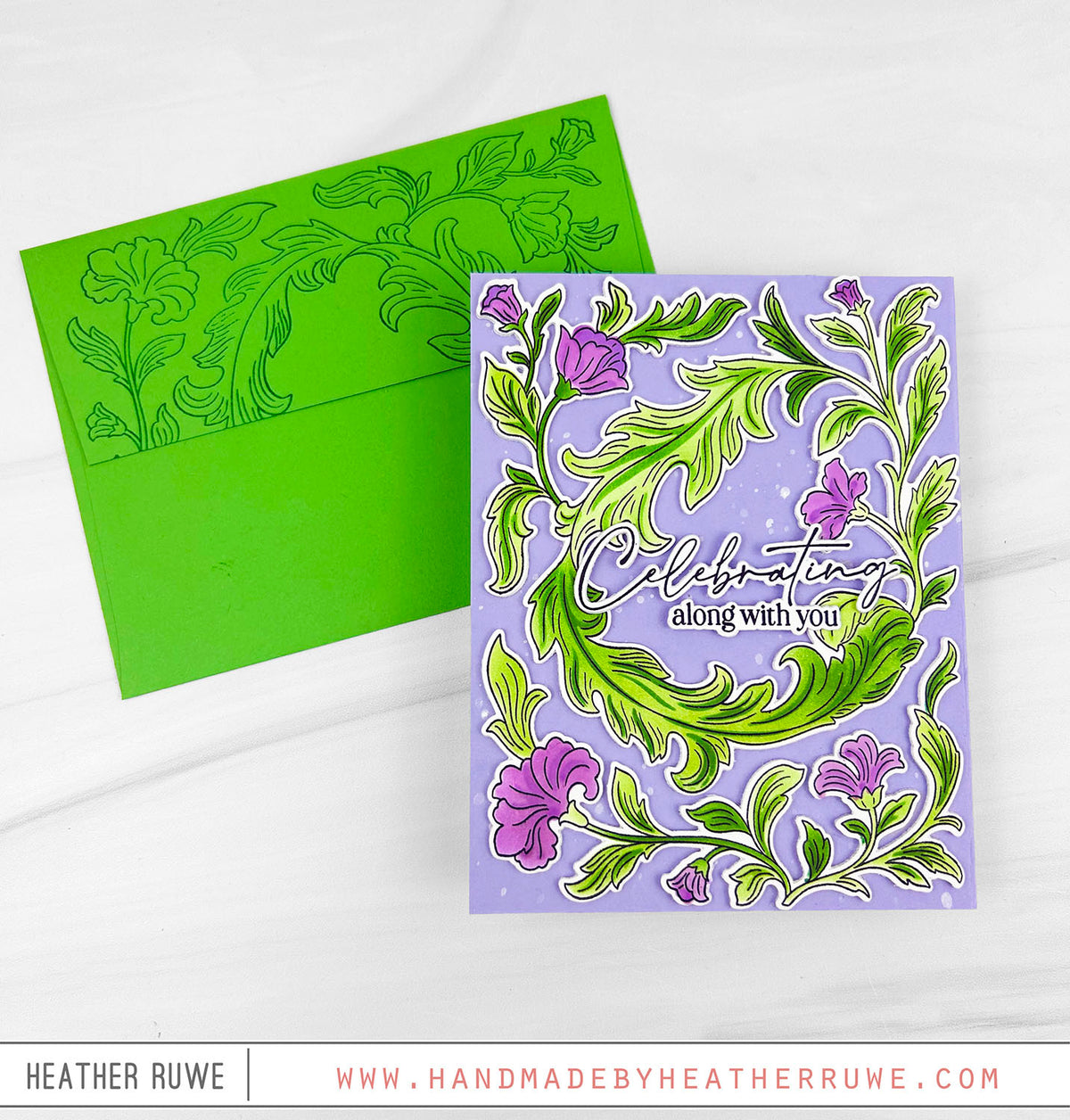 Pinkfresh Studio Grace and Gratitude STAMPtember Exclusive Stamps 2506ssc Lush Floral Card Heather Ruwe | color-code:ALT03