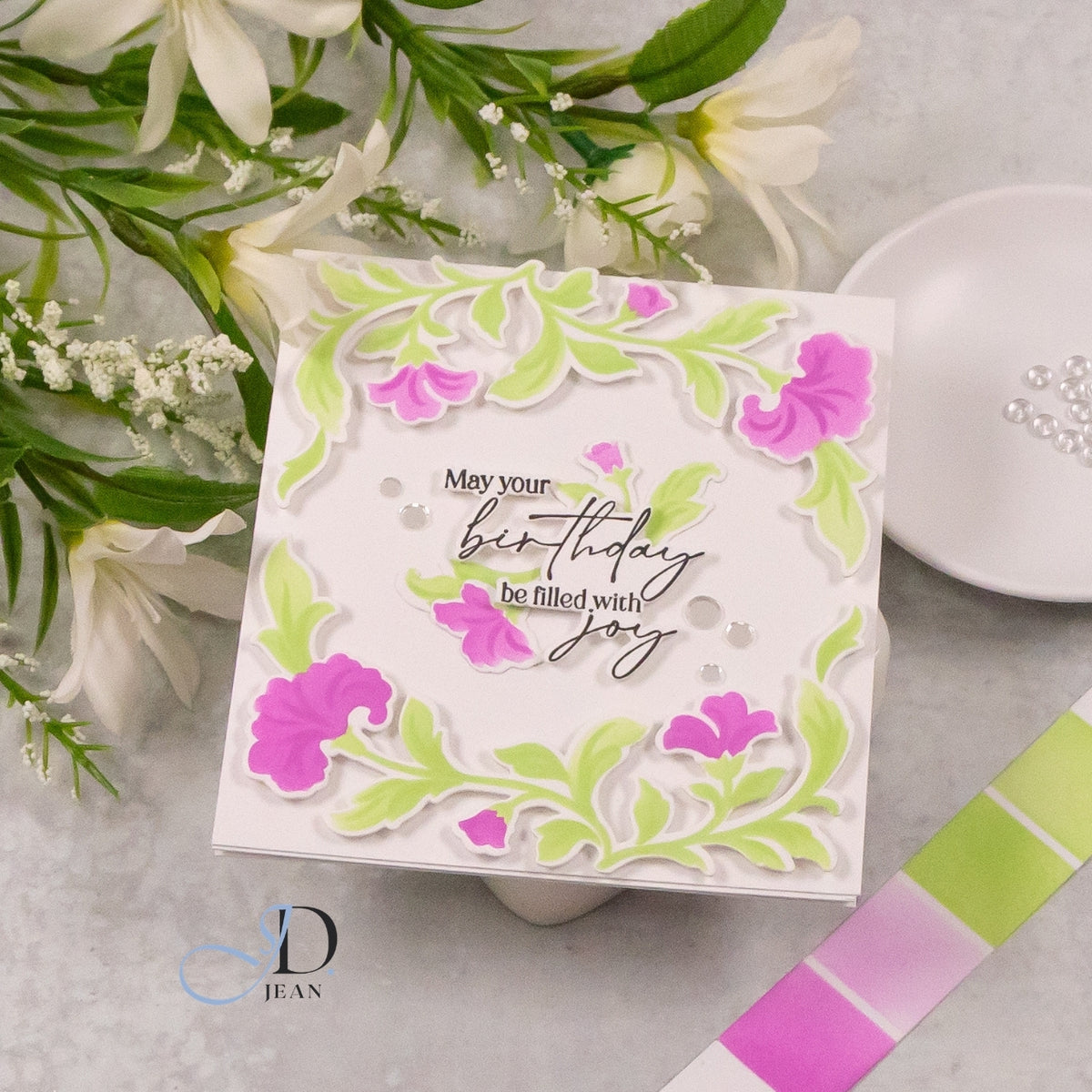 Pinkfresh Studio Grace and Gratitude STAMPtember Exclusive Stamps 2506ssc Lush Floral Card Jean Doeringsfeld | color-code:ALT04