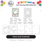 Pinkfresh Studio Grace and Gratitude STAMPtember Exclusive Stamps Dies and Stencils