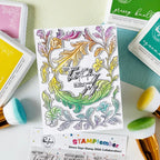 Pinkfresh Studio Grace and Gratitude STAMPtember Exclusive Stamps Dies and Stencils Lush Floral Card Dana Kirby