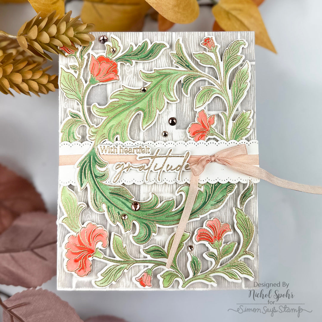 Pinkfresh Studio Grace and Gratitude STAMPtember Exclusive Stamps Dies and Stencils Lush Floral Card Nichol Spohr | color-code:ALT03