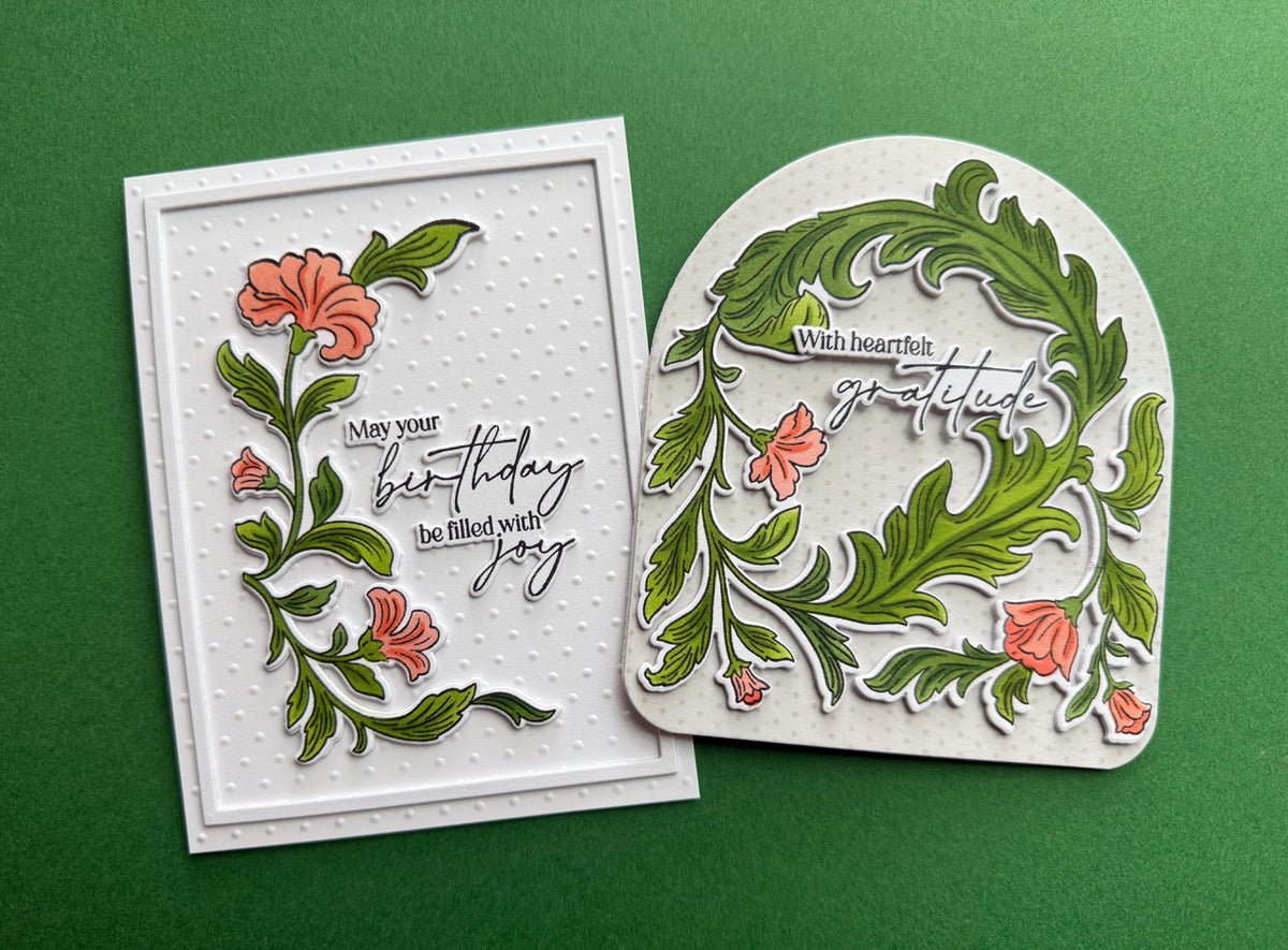 Pinkfresh Studio Grace and Gratitude STAMPtember Exclusive Stamps and Dies Lush Floral Cards Lisa Addesa | color-code:ALT03