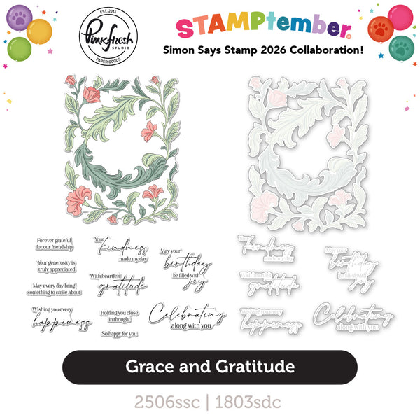 Pinkfresh Studio Grace and Gratitude STAMPtember Exclusive Stamps