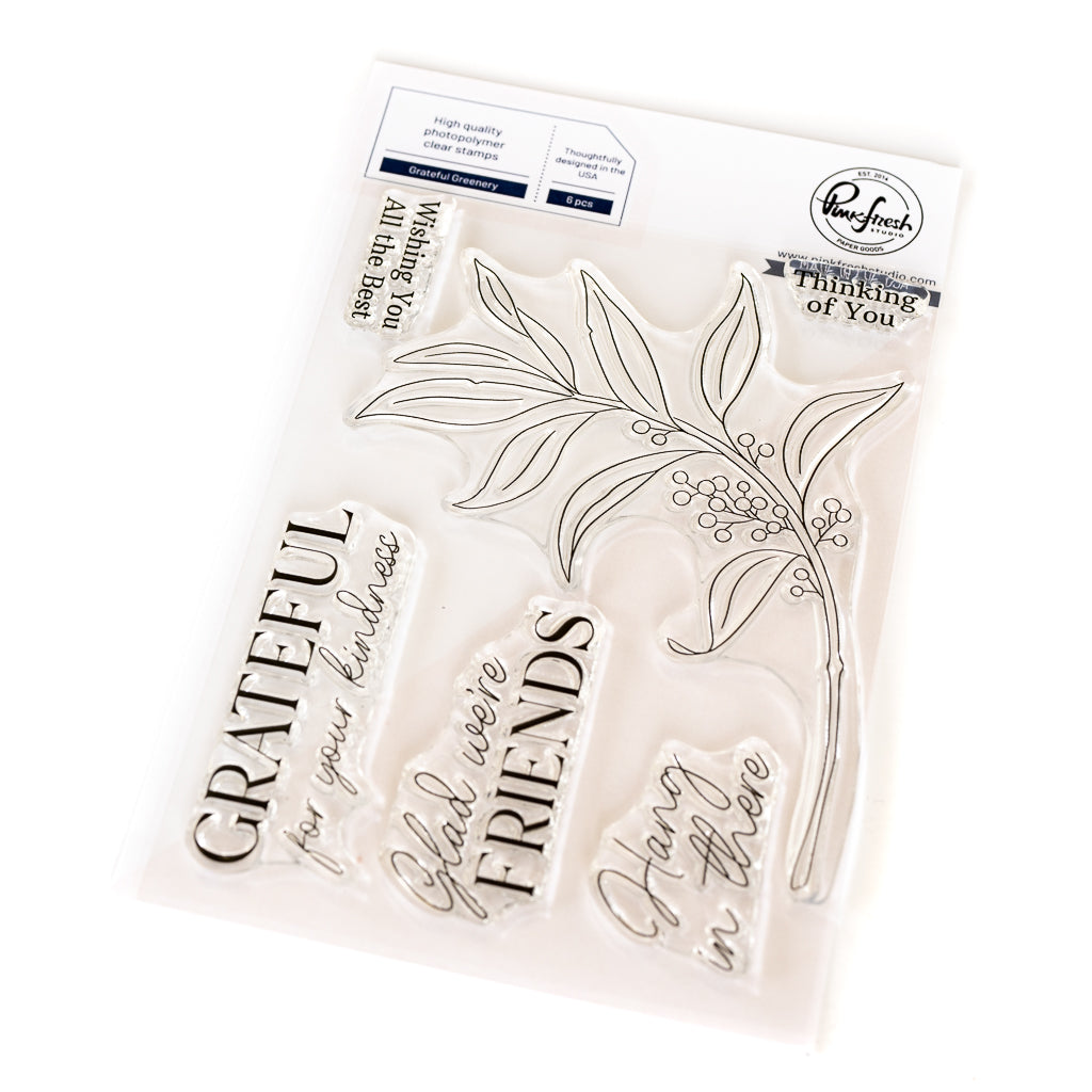 Pinkfresh Studio Grateful Greenery Clear Stamps 265325