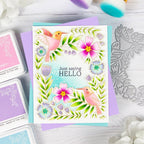 Pinkfresh Studio Happy Hummingbirds Press Plate 270925 Just Saying Hello Card