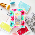 Pinkfresh Studio Heartfelt Chapters Clear Stamps 310025 Sending A Smile Your Way Card